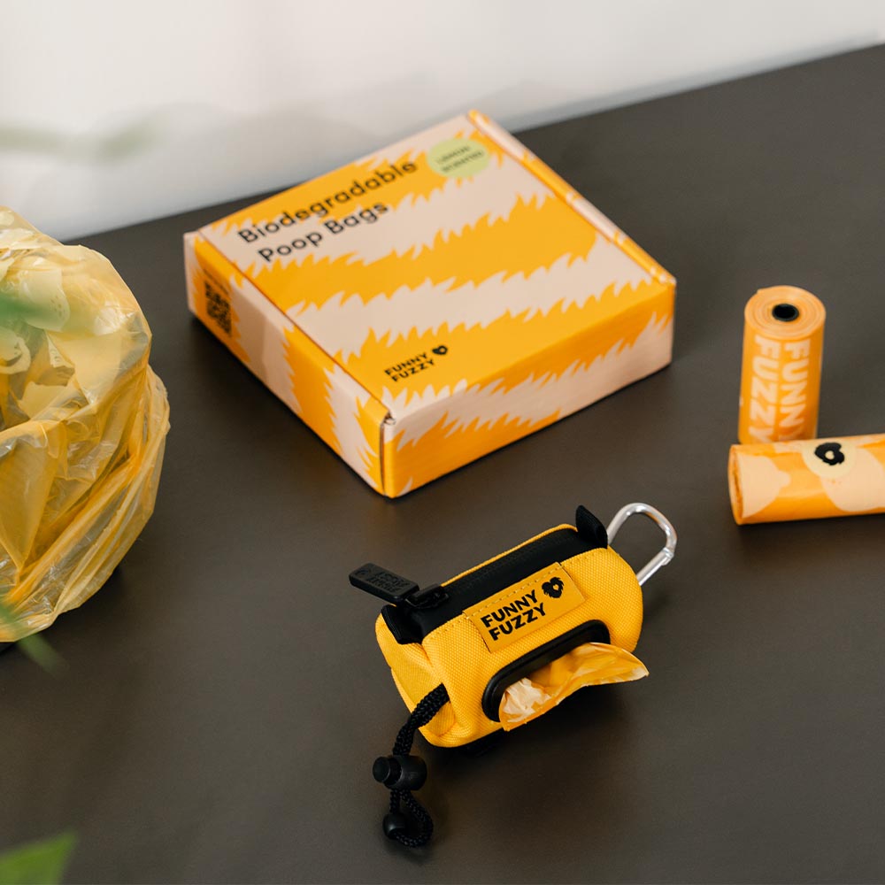 Sacchetti per escrementi riciclati durevoli profumati al limone - Fresh Up
