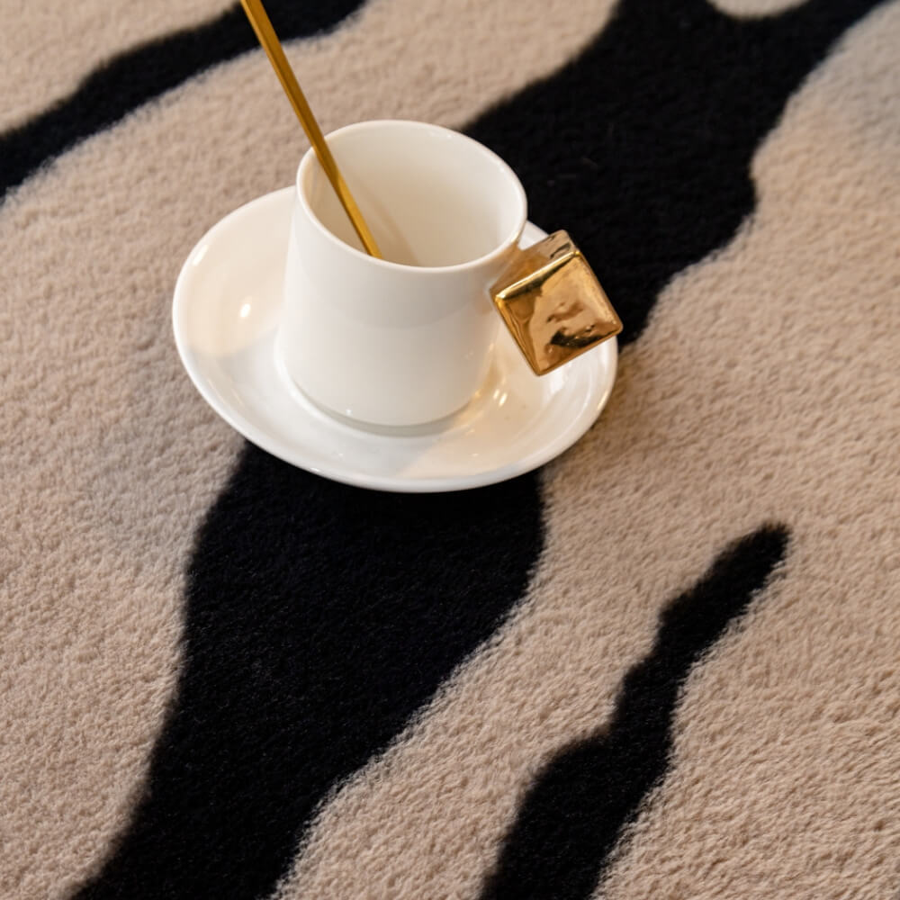 Copridivano Peluche Fluffy con Stampa Zebra Lussuoso e Stile