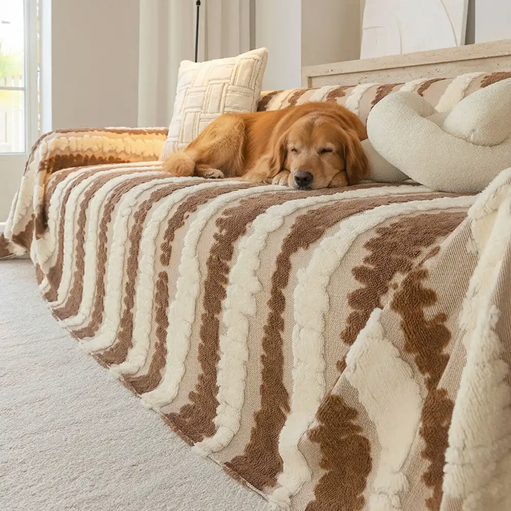 Coperta multifunzionale in plush comfort moderno, protezione per divano, copridivano.