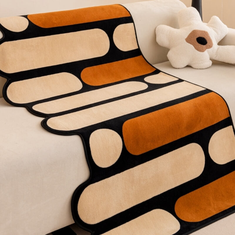 Copertura per divano moderna in chenille a forma irregolare resistente ai graffi