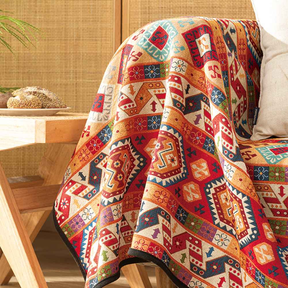 Coperta Multifunzionale Jacquard Marocchina per Divano