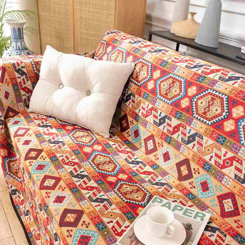 Coperta Multifunzionale Jacquard Marocchina per Divano