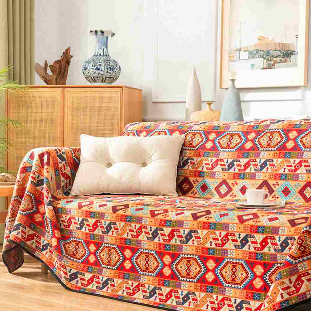 Coperta Multifunzionale Jacquard Marocchina per Divano