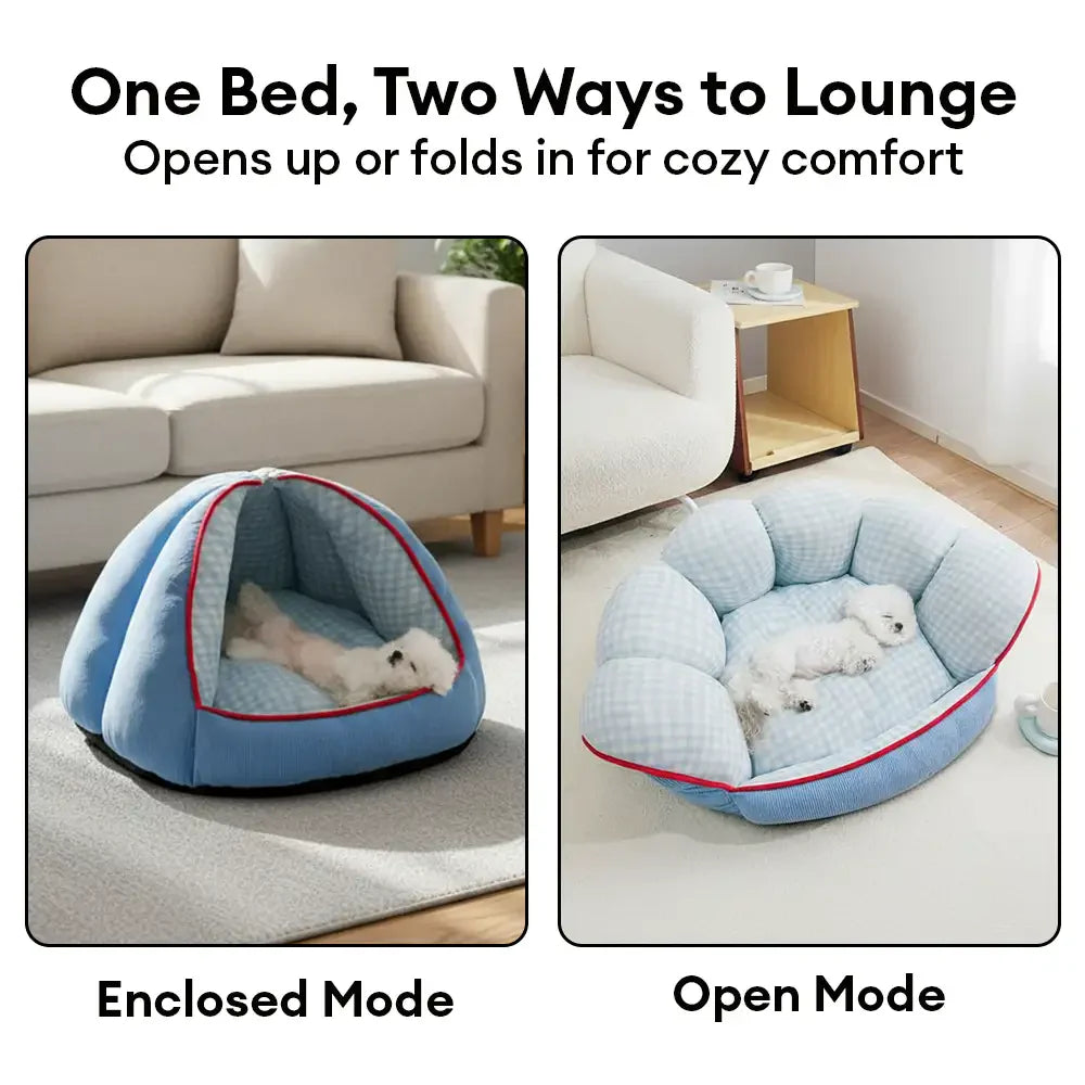 Letto per cani semi-chiuso multifunctional riscaldante per animali domestici