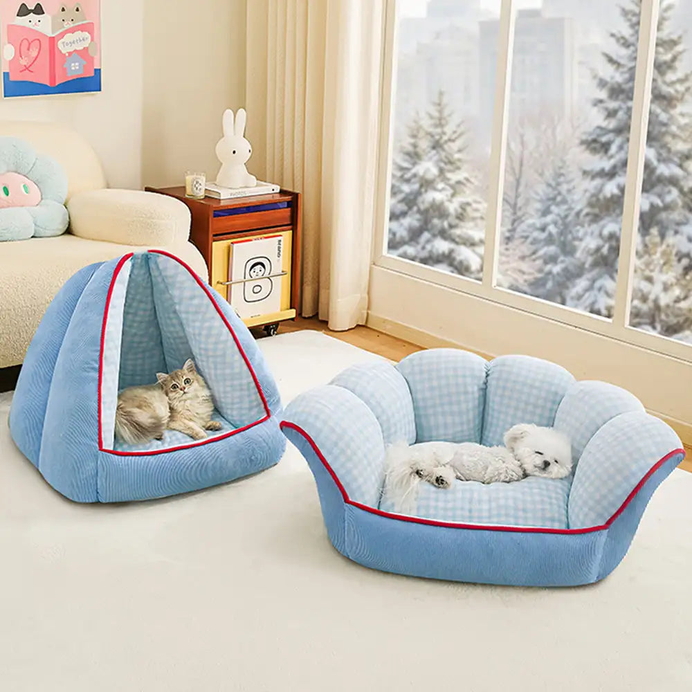 Letto per cani semi-chiuso multifunctional riscaldante per animali domestici