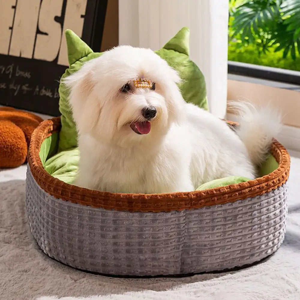 Cuscino per letto per cani con supporto per il collo, struttura morbida, elevata, per un sonno profondo.