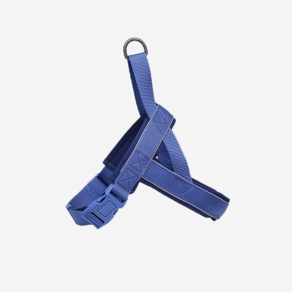 Collare e guinzaglio per cani in nylon riflettente regolabile senza tirare.