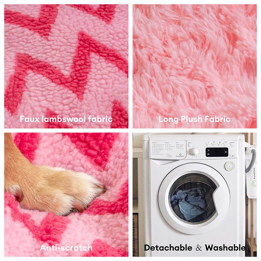 Letto per cani Plush Retreat Chevron - Il Caldo Abbraccio