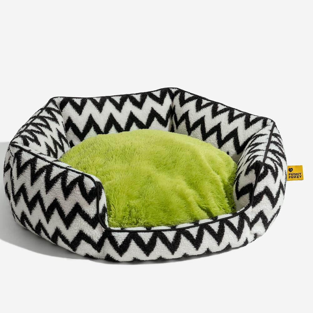 Letto per cani Plush Retreat Chevron - Il Caldo Abbraccio