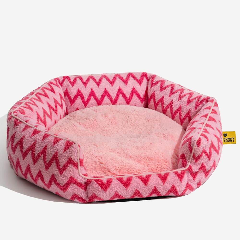 Letto per cani Plush Retreat Chevron - Il Caldo Abbraccio