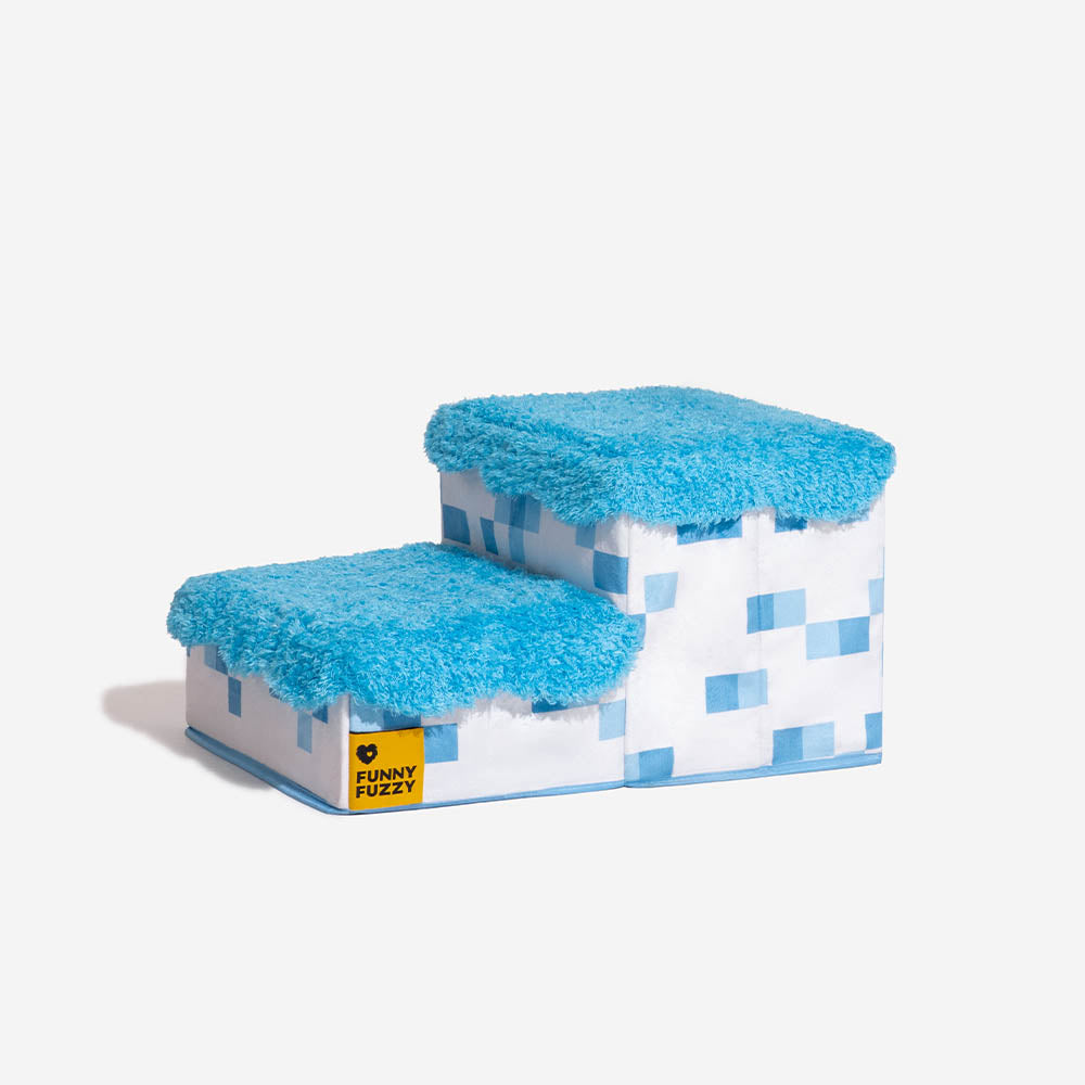 Scale per animali domestici pieghevoli artigianali Retro Pixel con stoccaggio - Blocky PawGame