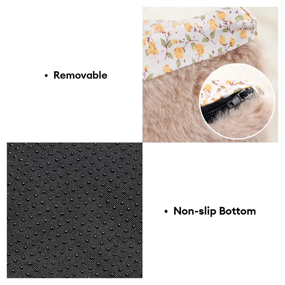 Letto per animali domestici lavabile in stile giardino chic, morbido e soffice, per cani di taglia piccola.