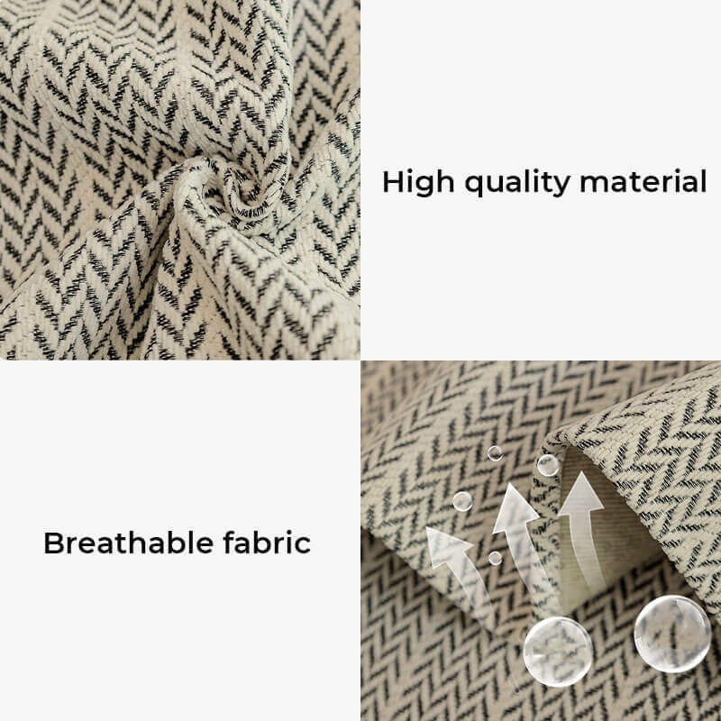 Copertura per divano in chenille antigraffio a zigzag di colore uniforme