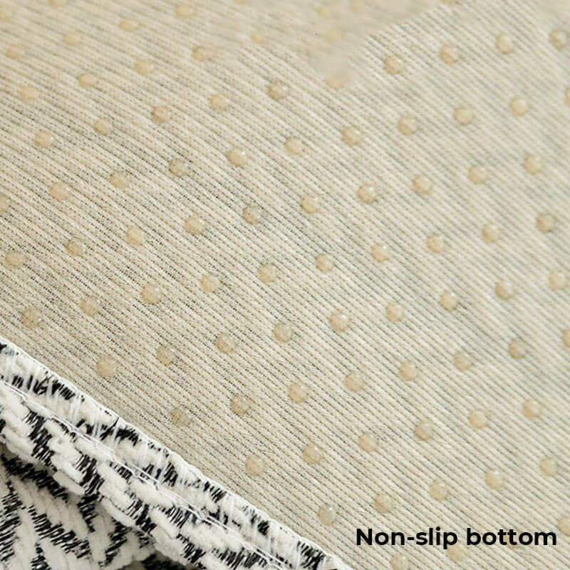 Copertura per divano in chenille antigraffio a zigzag di colore uniforme