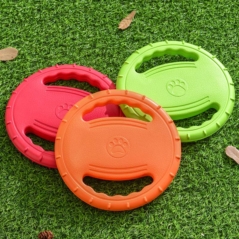 Gioco interattivo per cani a forma di disco volante in gomma per volante