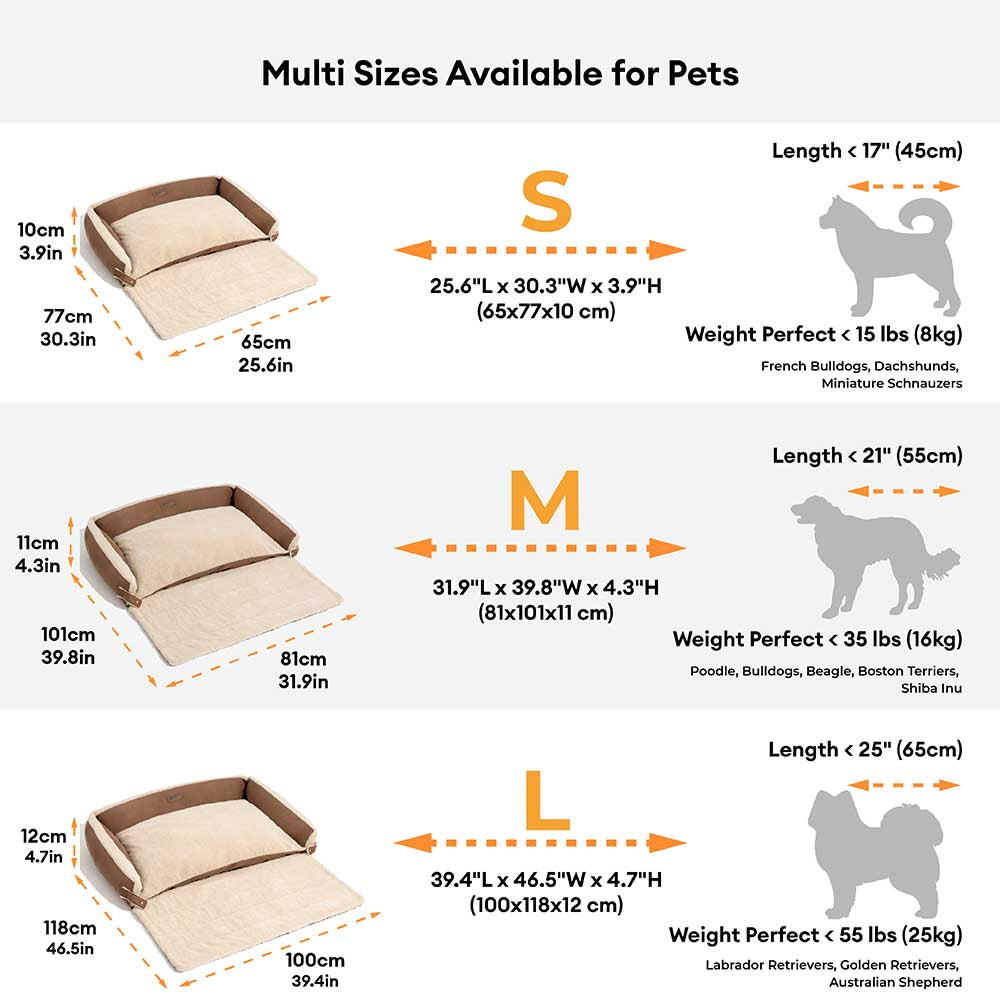 Letto per cani ergonomico espandibile e alla moda - Paws Tranquilli