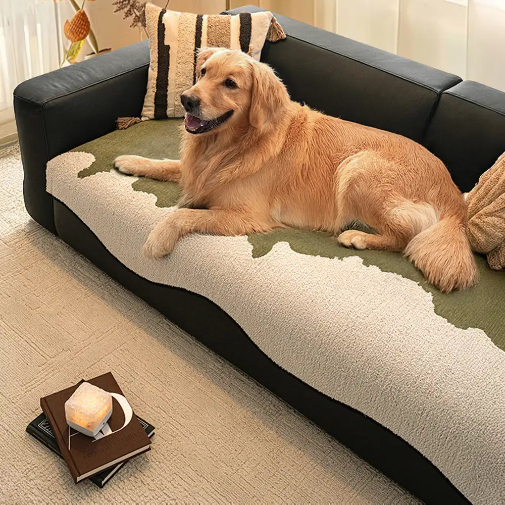 Copertura per divano in chenille a contrasto irregolare e alla moda, resistente ai graffi e antiscivolo.