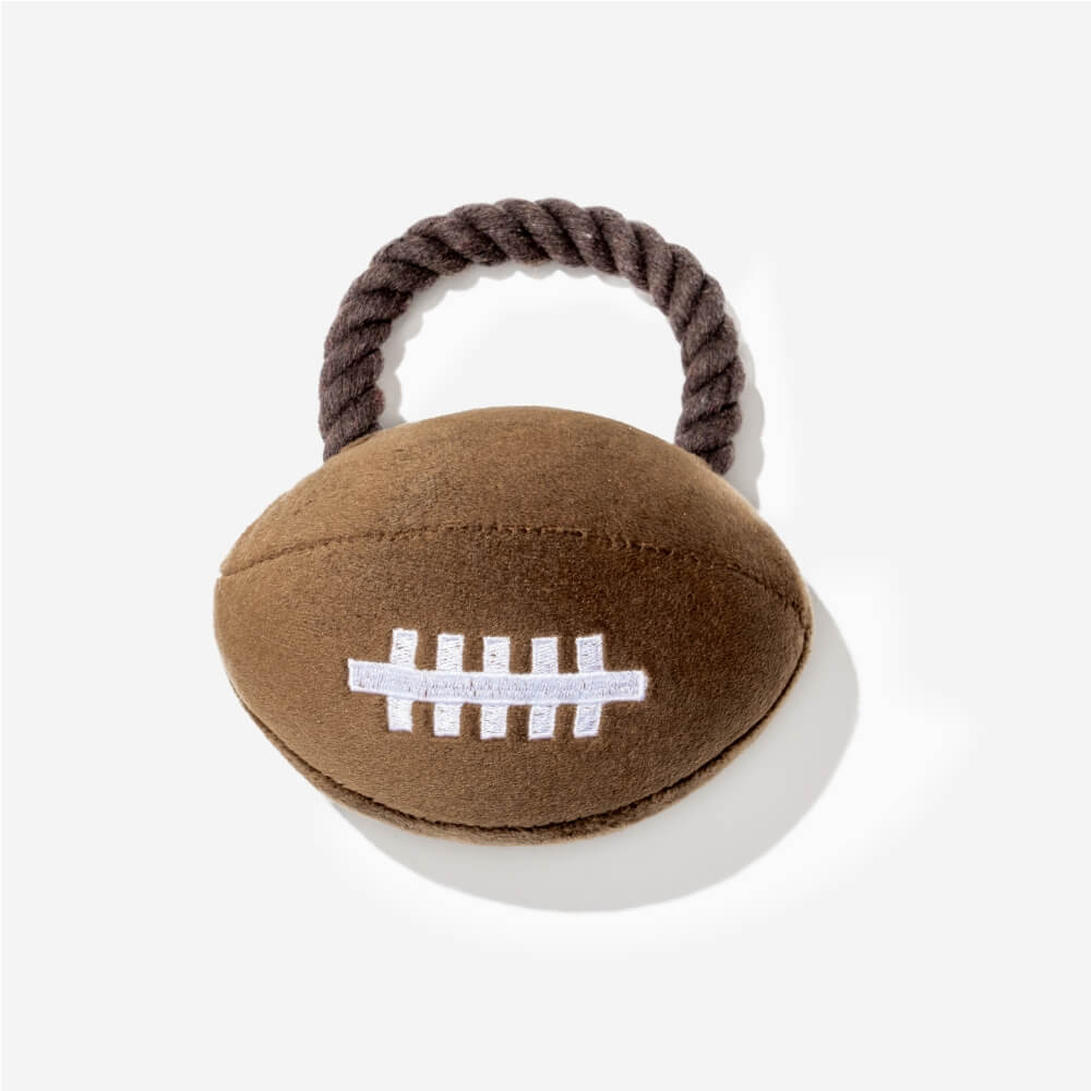 Giocattolo interattivo per cani in peluche a forma di rugby Super Bowl con suono