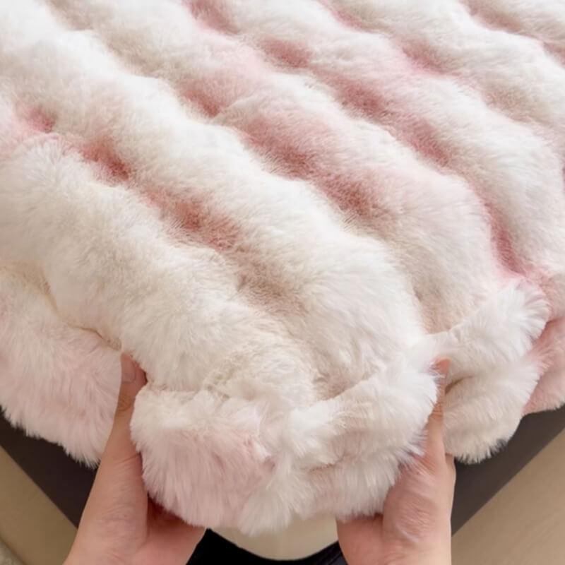 Protezione del materasso in morbido peluche di finto coniglio - Lenzuolo fitted