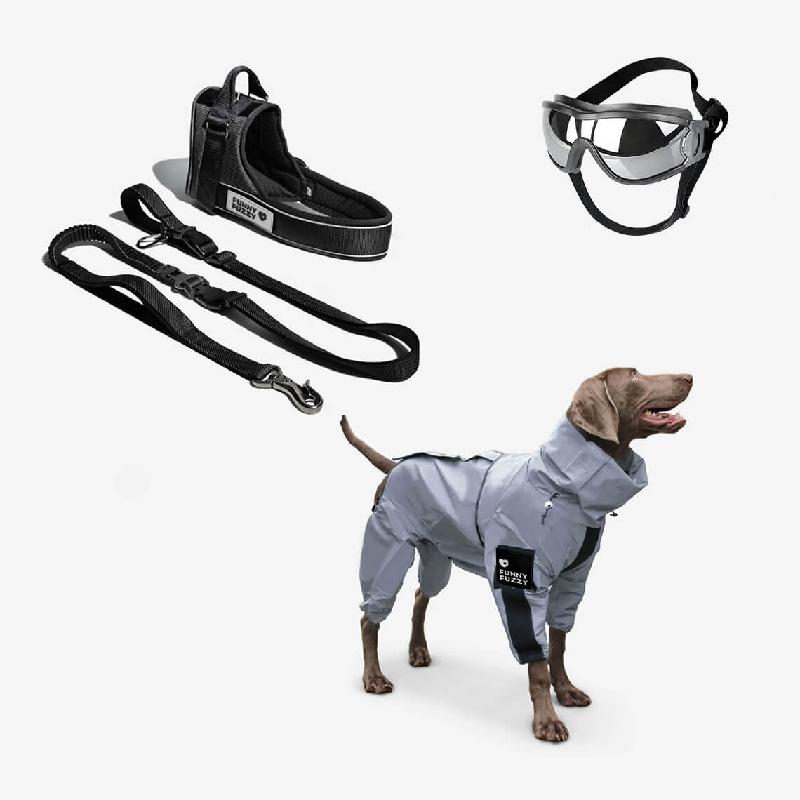 Accessori per cani riflettenti, impermeabili e per tutte le condizioni atmosferiche, giacca antipioggia.