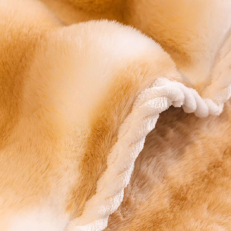 Copridivano in peluche a strisce colorate gradienti, bello e di tendenza