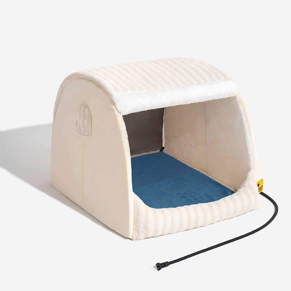 Letto per cani ortopedico a righe alla moda - Rifugio accogliente