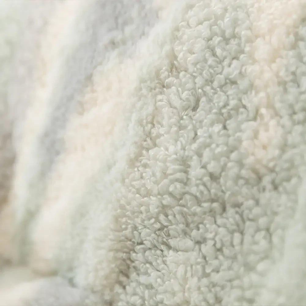 Letto per cani in pelliccia sintetica effetto lupo, morbido e con protezione per la schiena, tessuto tie-dye
