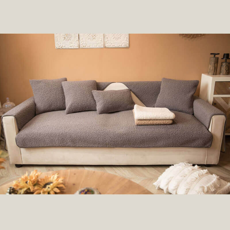 Copertura per divano ultrasoft in pile caldo antiscivolo