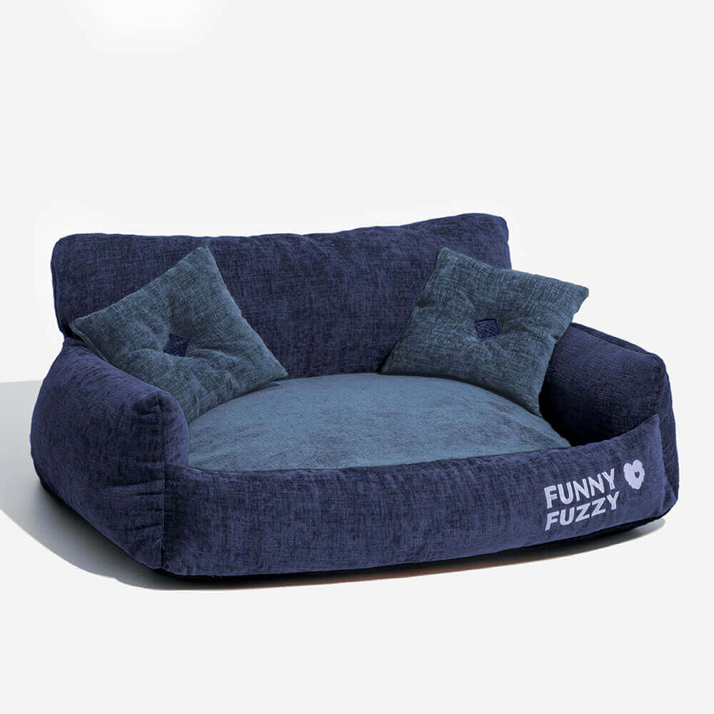Divano letto per cani e gatti in tessuto chenille stile vintage