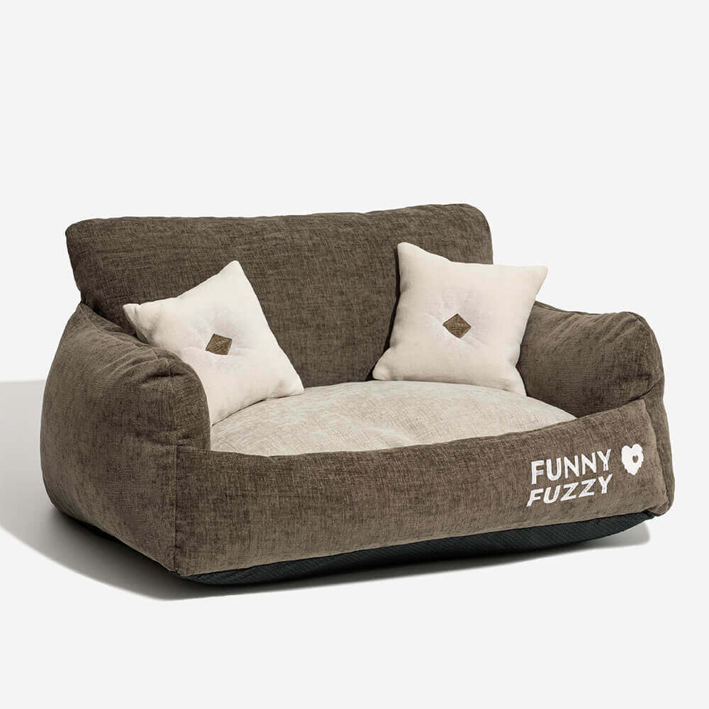 Divano letto per cani e gatti in tessuto chenille stile vintage