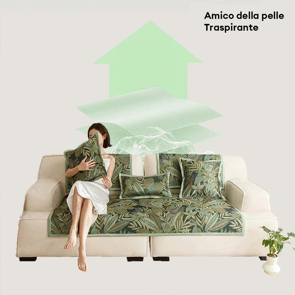 Copridivano Floreale Pastorale Rinfrescante Per Tutte Le Stagioni