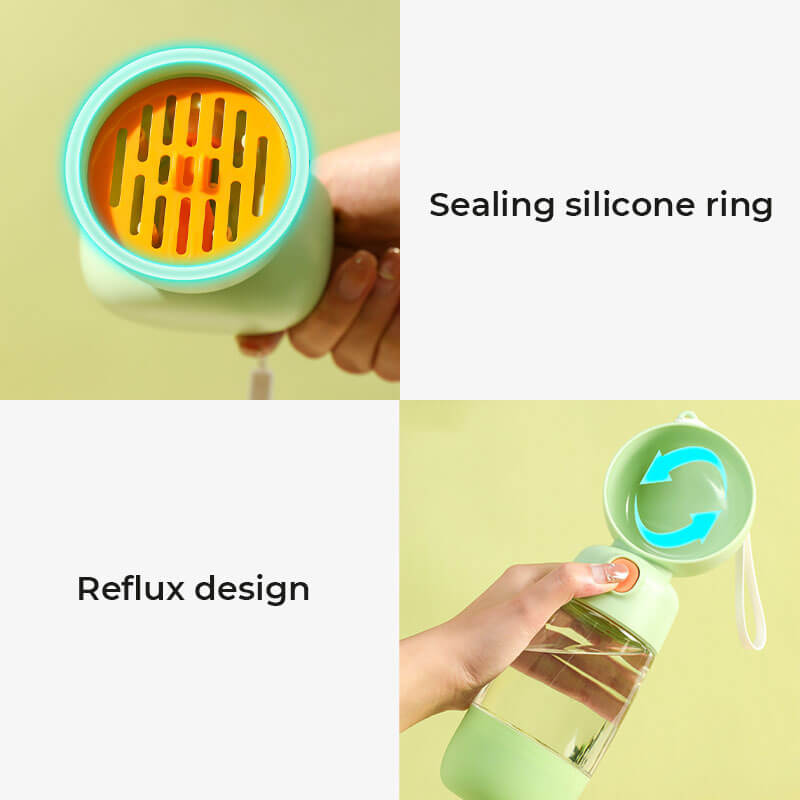 Bottiglia d'acqua per cani portatile 2 in 1 da esterno