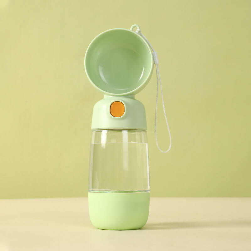 Bottiglia d'acqua per cani portatile 2 in 1 da esterno