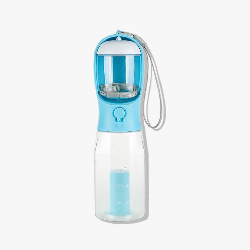 Bottiglia d'acqua portatile multifunzionale 3 in 1 per passeggiate con cane