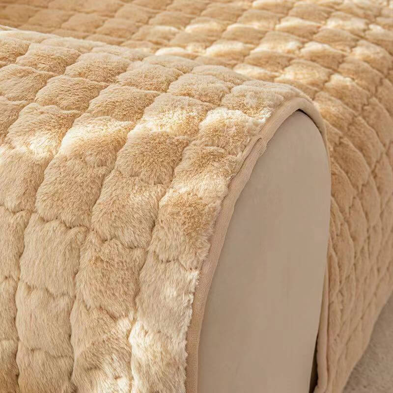 Copertura per divano in morbido biscotto in peluche antiscivolo