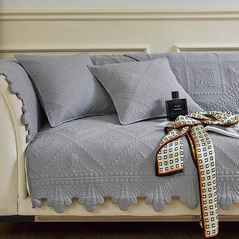 Copertura per divano in cotone lavabile con spigoli in tessuto alla moda