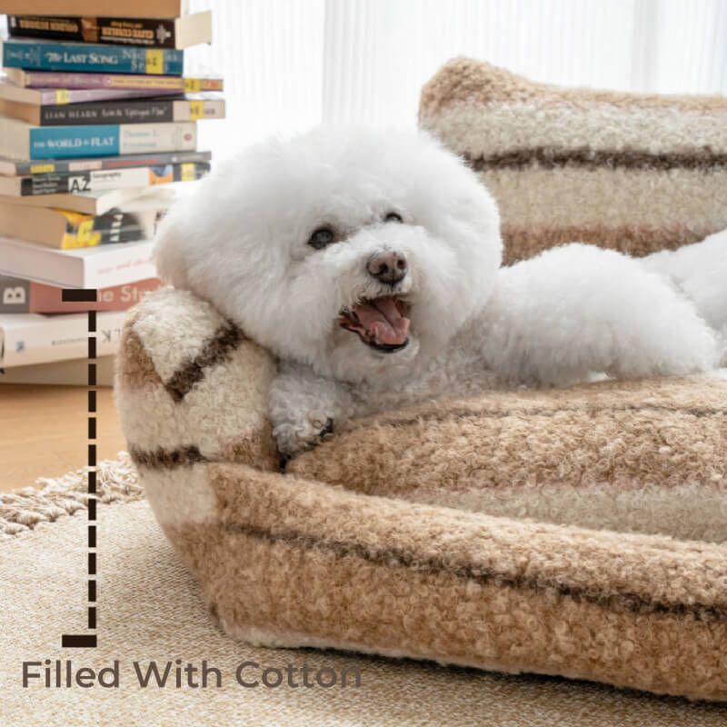 Divano letto per cani e gatti in peluche cozy per vacanze pigre