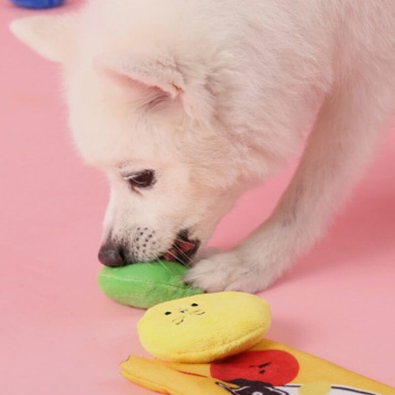 Giocattoli di caramelle in peluche, giocattoli alimentari tibetani, giocattoli per cani.
