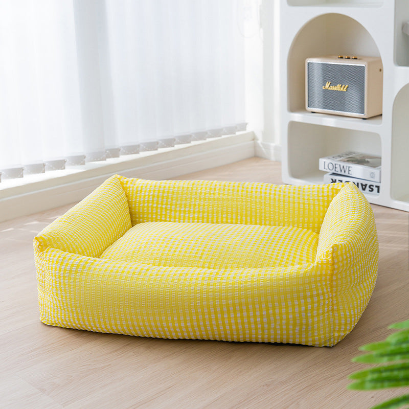 Cuscino per cani lavabile a forma di rettangolo, letto per animali traspirante