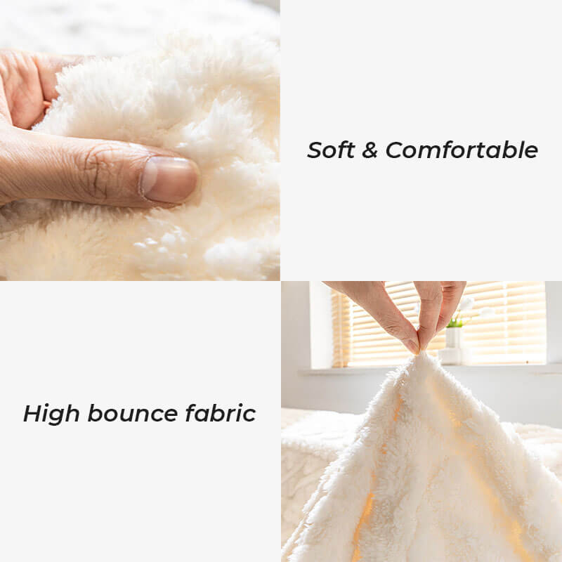 Copertura per divano in fleece di colore solido