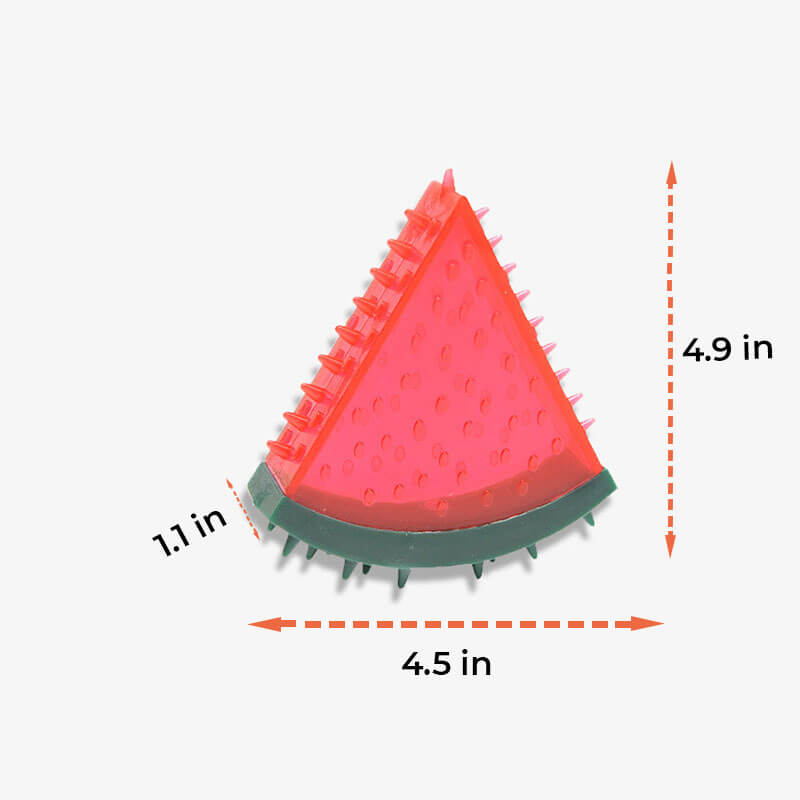 Giocattolo per cani a forma di frutta congelata riempito d'acqua in gomma da dentizione