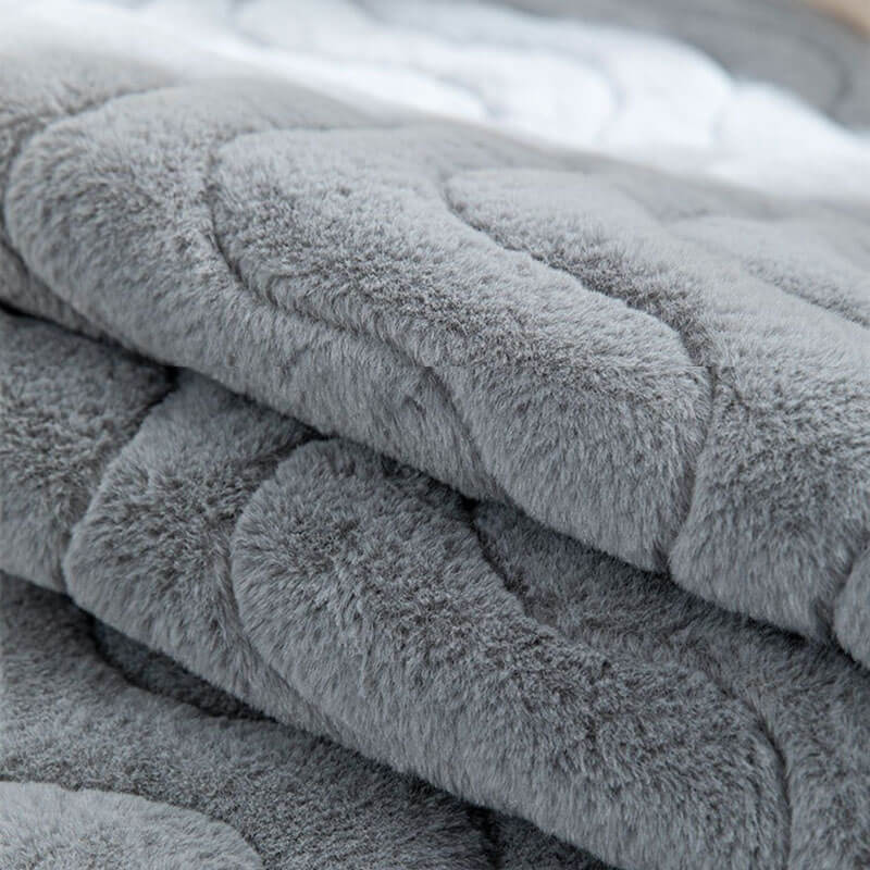 Copertura per divano in morbido peluche antiscivolo con motivo a onde