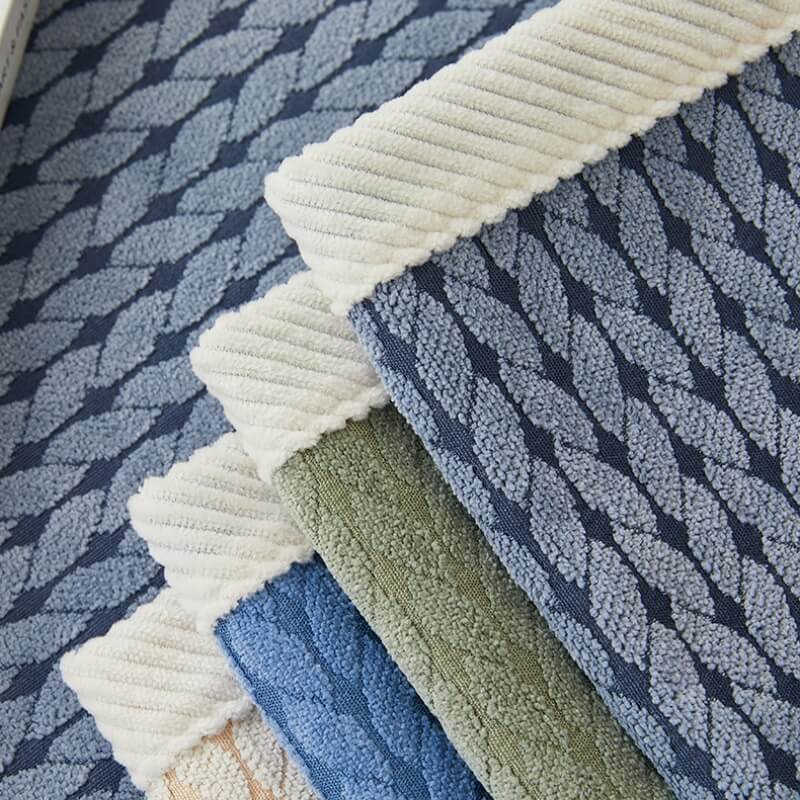 Copertura per divano antiscivolo in chenille con motivo di spighe di grano