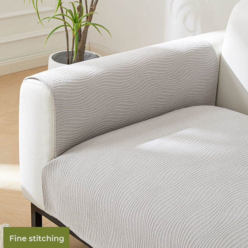 Copertura per divano in chenille morbido con texture a legno anti-graffio