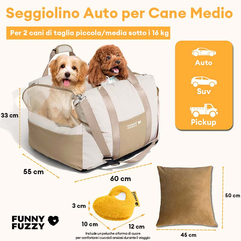 Seggiolino Auto Impermeabile e Traspirante per Cani - Pup Rover