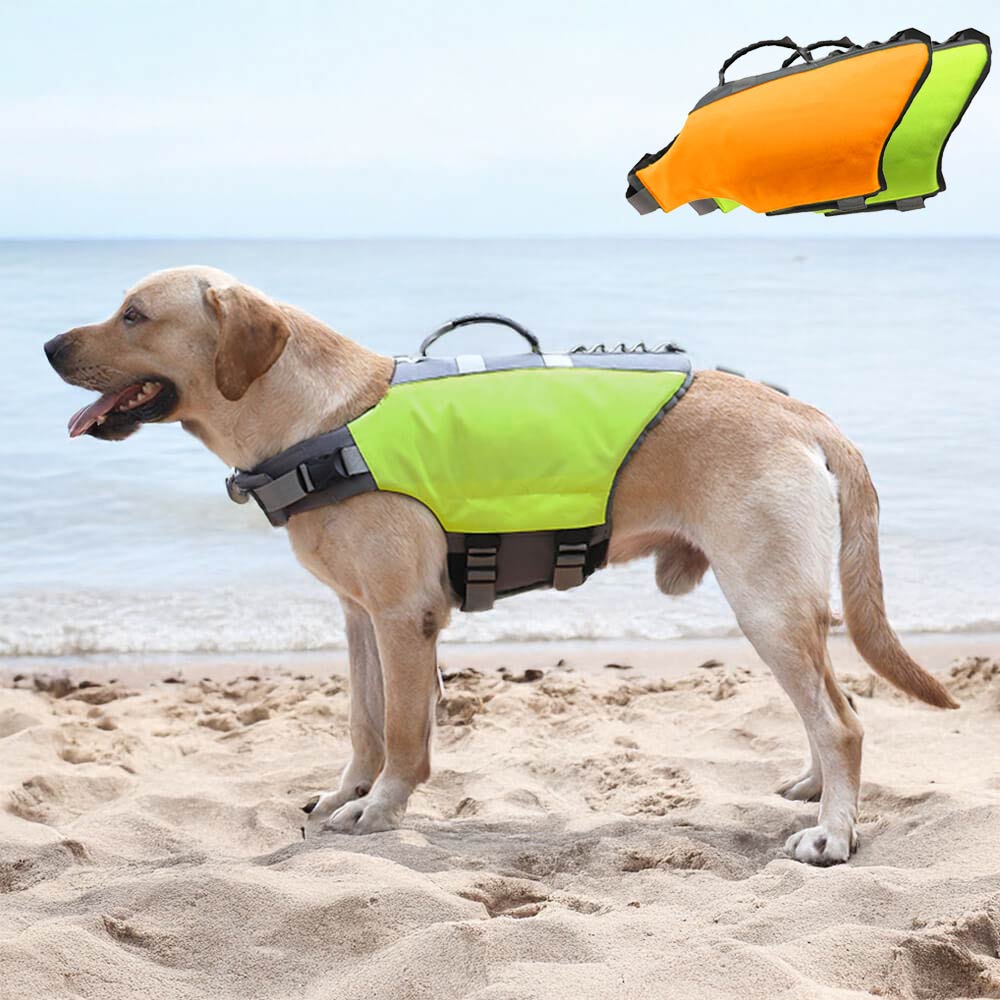 Giubbotto di salvataggio per cani ad alta visibilità, sicuro e galleggiante