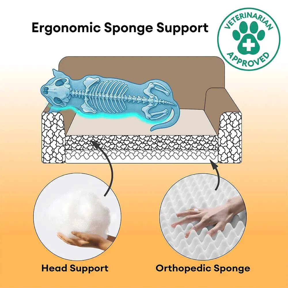 Letto per cani a cuscino morbido e lavabile con stampa tartan vintage - Chris-Nook