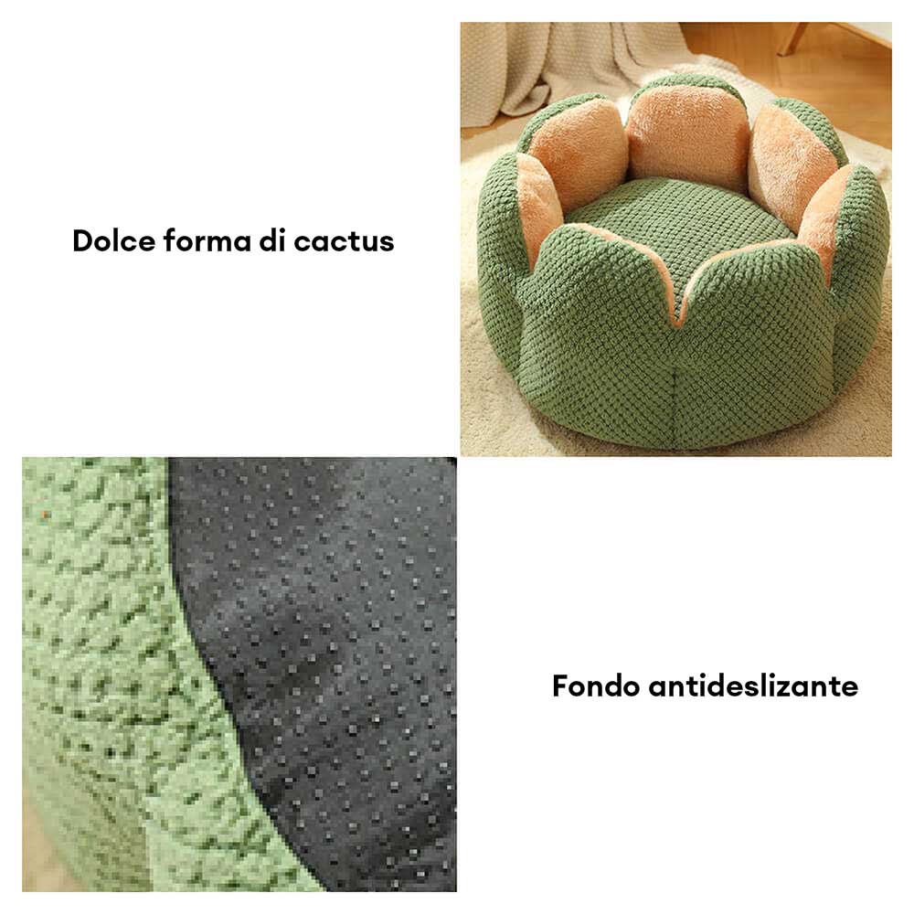 Letto per animali domestici a forma di cactus comodo