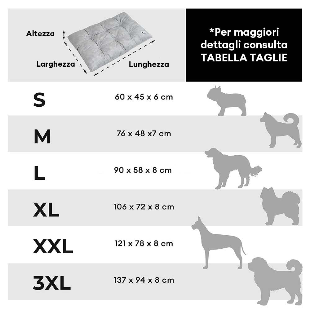 Materassino per cani lavabile e confortevole a doppio lato