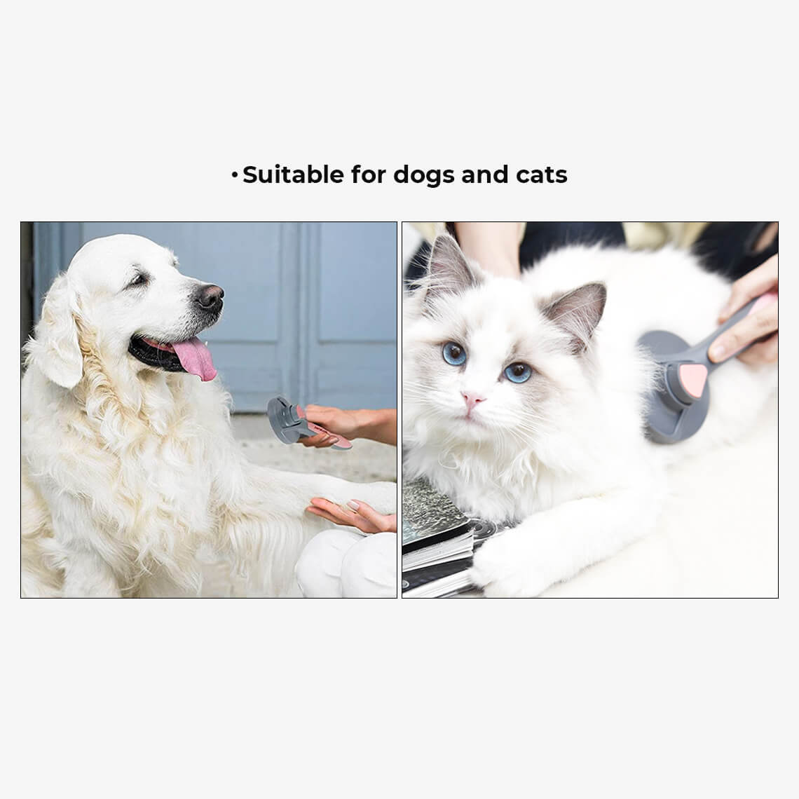 Pettine e spazzola per animali domestici facili da pulire Click Click
